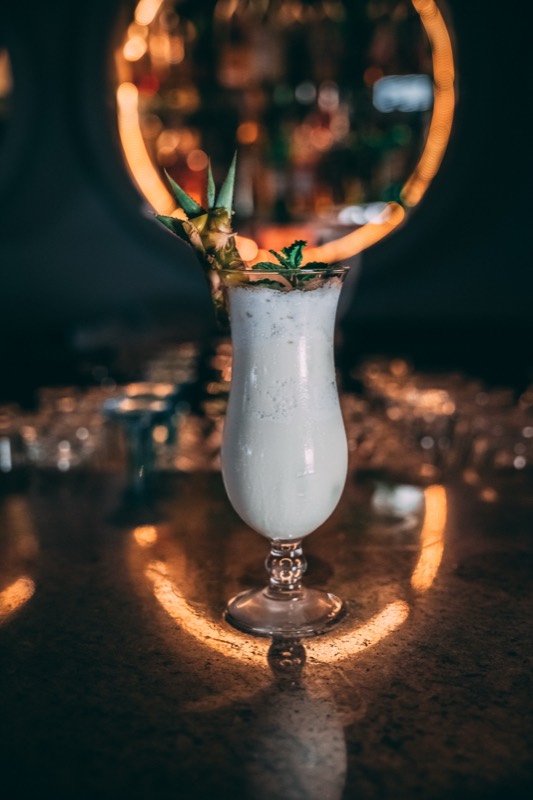 Piña colada no bar